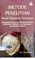 metode penelitian : sosial ekonomi pertanian